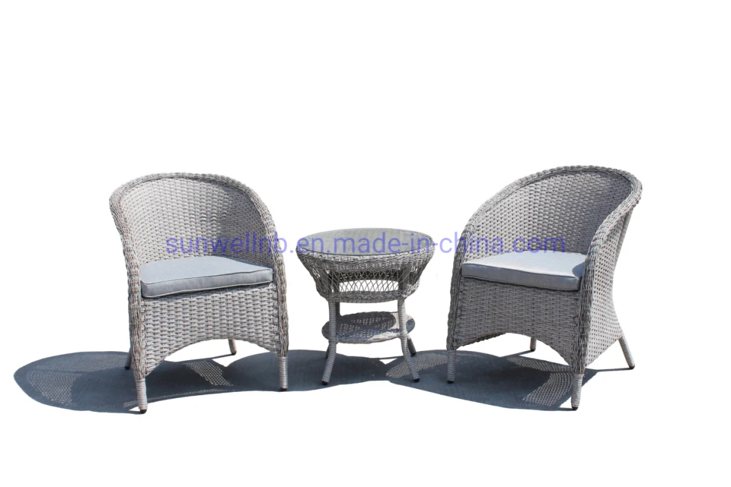 Wholesale Modern Style Hotel Garden Outdoor Dining Table Set Weaving Furniture