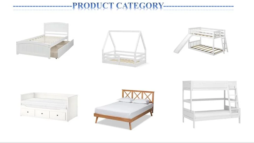 New Arrival Nontoxic Solid Wood Kid Toddler Bed with Safe Rail