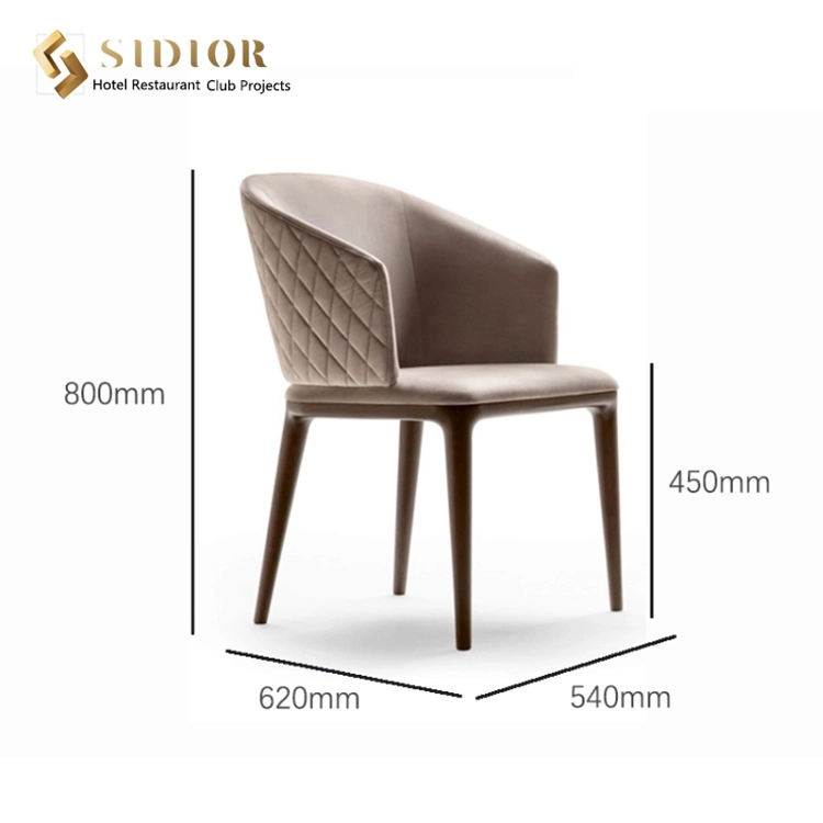 Sidior High Quality Factory Outlet PU Leather Solid Wood Restaurant Party Home Dining Chair SD14